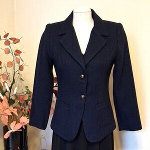 NWT Comfy Lined Navy Blue Blazer Jacket Spring Fall Winter Jackets Tag Size S